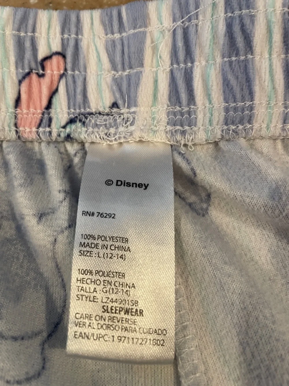 Disney Womens Stitch Print Pajama Set Size Large (12-14) - Picture 9 of 9